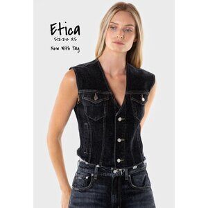 Ética Hollis Denim Vest Morrow Bay Size XS Xtra Small New With Tag